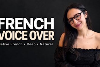 record a natural native french female voice over