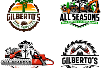 design a professional tree service logo for your company