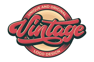 do awesome retro vintage logo