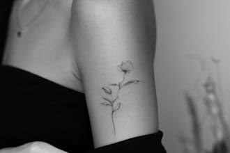 design a minimalist fine line tattoo