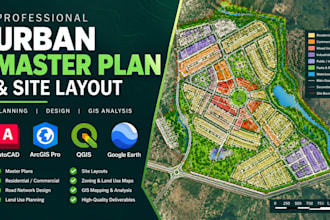 create a professional urban master plan and site layout