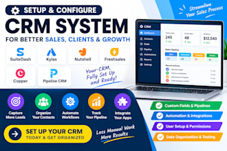 setup suite dash kylas sales CRM nutshell freshsales copper pipeline crm