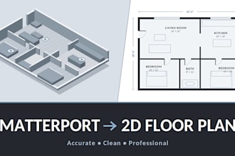 convert matterport 3d scans into accurate 2d floor plans
