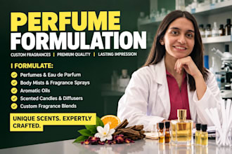 do a product formulation of fragrances, perfumes, odors, aroma, aura or scents
