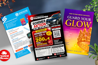 design flyer, poster, sales sheet, sell sheet, rack
