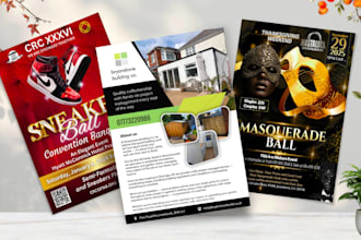 design flyer, poster, sales sheet, sell sheet, rack