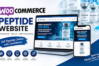 build fda compliant peptide website or research peptide website on woocommerce