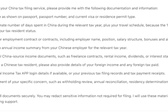 assist foreign expats with china individual income tax filing and compliance