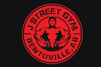 make badass school body builder gym fitness logo