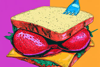 food pop art of your food pop art