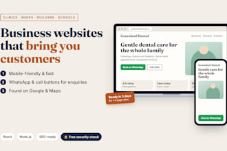 build a professional mobile friendly website or web app for your business