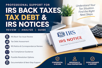 help with irs back taxes, tax debt and irs tax notices