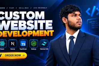 build responsive custom website with frontend and backend