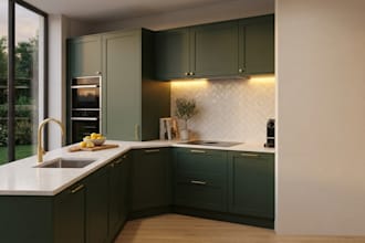 create a 3d kitchen design and render