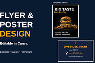 design professional flyers and posters in canva