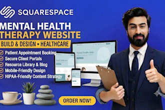 squarespace website mental health therapy website counseling healthcare website