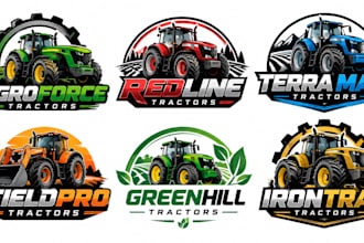 design a professional farming, agriculture, construction, machinery tractor logo