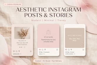 design instagram posts, stories, and pinterest pins