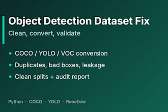 convert, clean and fix your yolo, coco or voc dataset for training