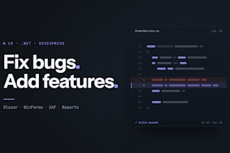 fix bugs and add features to your dotnet or devexpress app