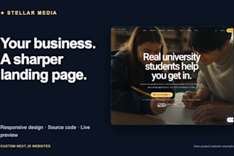 build a responsive nextjs landing page for your business