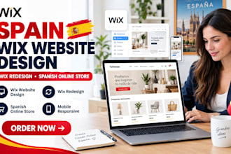 design high converting spain wix website, wix redesign spanish,  online store