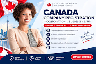 canada company registration, incorporation, bn, gst hst, federal or provincial