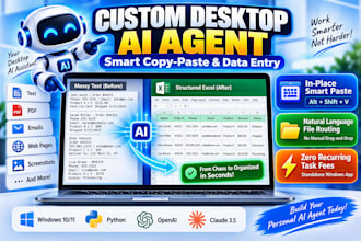 build copy paste ai agent, data entry ai agent or custom ai agent