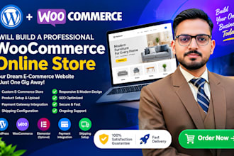 build a professional woocommerce online store or webshop