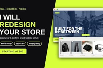 redesign your ecommerce website UI UX in figma
