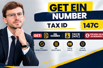 get ein number, tax id with 147c number for non us and us residents