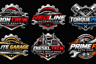 design a professional auto repair, automotive, garage, car service mechanic logo