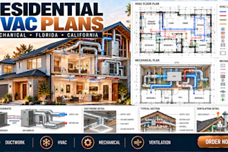 create residential hvac and mechanical plans in florida, california