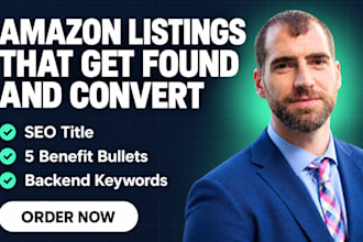 do amazon fba listing optimization with SEO title, bullets and keywords