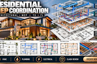 coordinate residential mep and architectural drawings in texas, florida