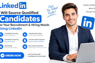 source qualified candidates for your recruitment and hiring needs using linkedin