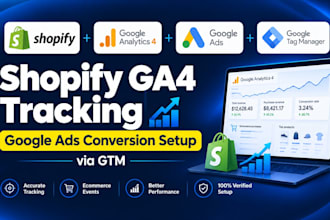 setup shopify ga4 ecommerce and google ads tracking via gtm
