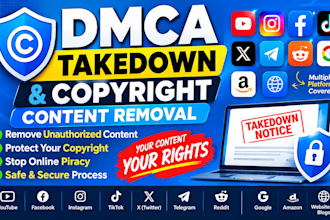 handle dmca takedown, copyright infringement and content removal