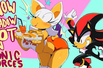 draw sonic illustration, character design, oc fanart, sonic the hedgehog style