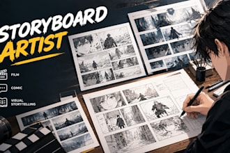 be a storyboard artist for comic, film storyboard and visual storytelling