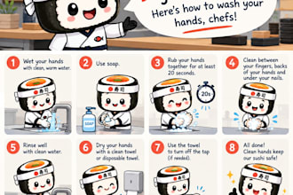 create digital safety instruction cards with your mascot