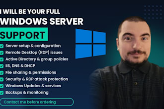 provide windows server support and setup