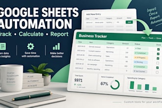 automate google sheets tasks and create a custom business tracker