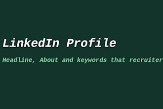 rewrite and optimize your linkedin profile to attract recruiters