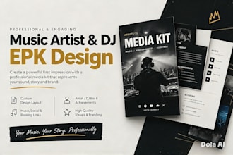 design one sheet media kit dj epk dj press kit press kit mediakit artist epk