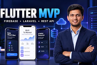 build your flutter mvp with firebase or laravel backend
