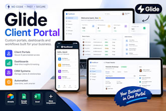 glide client portal glide apps glide dashboard glide CRM no code automation mvp