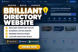 setup brilliant directory website business directory listing directory design