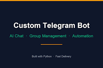 ia custom telegram bot with ai chat and automation