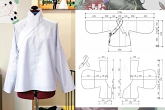 create custom sewing patterns cosplay patterns cloting patterns garment pattern